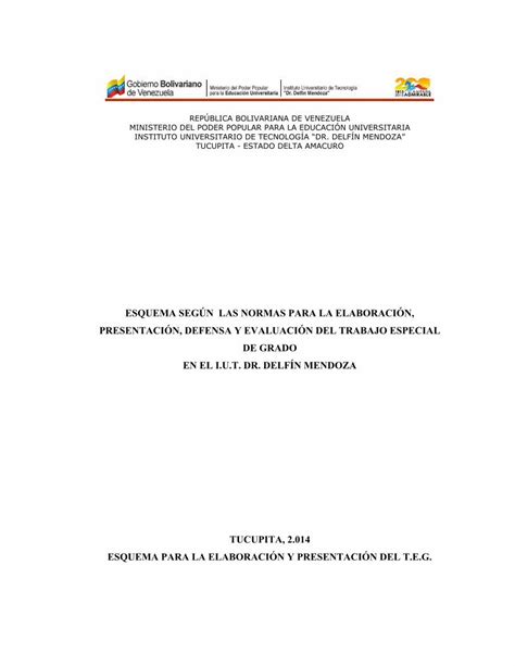 Pdf Esquema SegÚn Las Normas Para La ElaboraciÓn Dokumen Tips