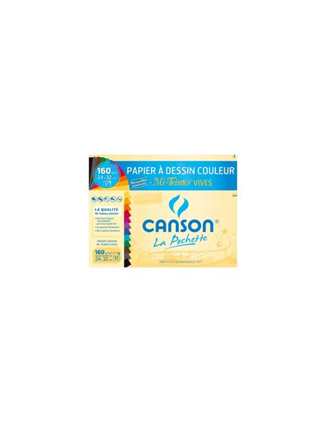 Canson Pochette De Feuilles Papier Dessin Mi Teintes G