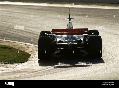 Formula Racecar Speeds Through Curve Jan Stock Photo Alamy