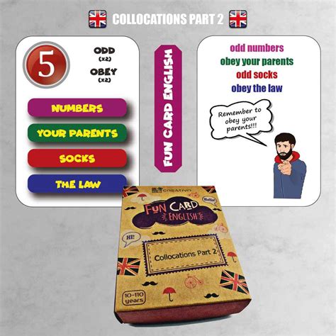 FUN CARD ENGLISH COLLOCATIONS 2 fiszki gra do nauki języka