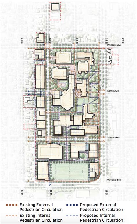 pedestrian circulation campus master plan