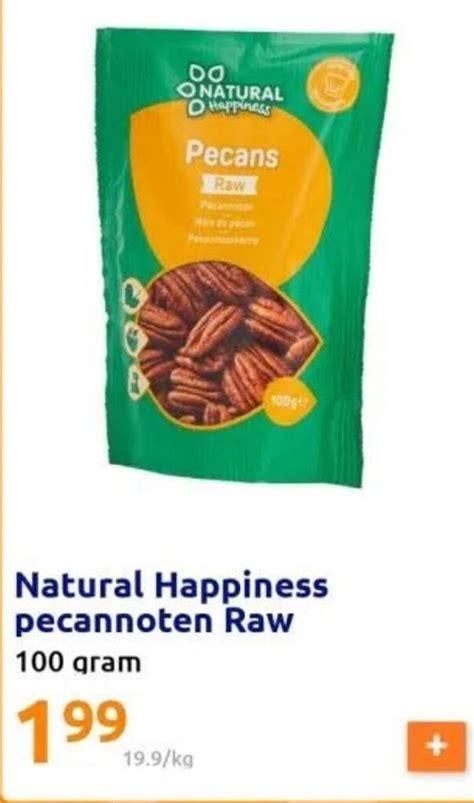 Natural Happiness Pecannoten Raw 100 Gram Aanbieding Bij Action