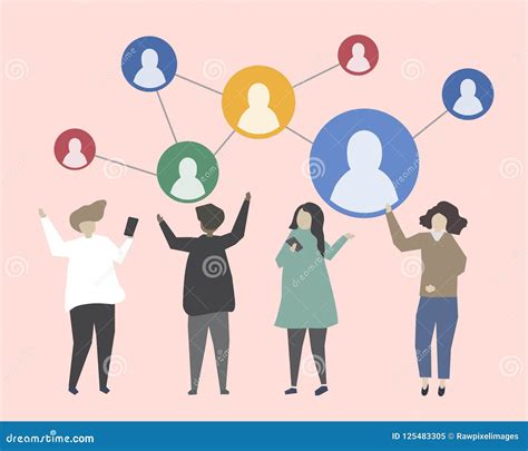 Connecting People with Each Other Illustration Stock Vector - Illustration of mapping, graphic ...