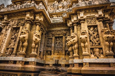 Hermosa Arquitectura Pallava Y Esculturas Exclusivas En El Templo