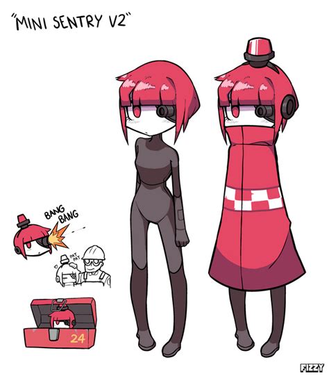 what if team fortress 2 mini sentry was anime person : r/tf2