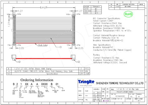 Flat Ribbon Cable Shenzhen Tsingre Technology Co Ltd