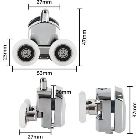 8 Roulettes Porte De Douche Coulissante Roulette Porte Coulissante