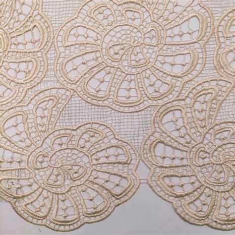 Chemical Lace Milk Silk Flower Water Soluble Embroidery Fabric For