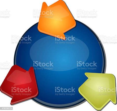 Three Blank Cycle Business Diagram Illustration Stock Photo Download