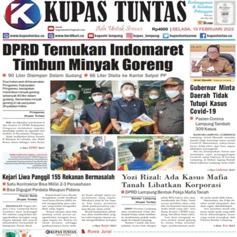 Berdikari Surat Kabar Harian Kupas Tuntas Edisi Selasa 15 Februari 2022