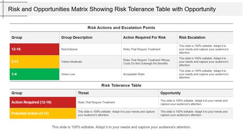 Top Risk And Opportunity Matrix Templates With Examples And Samples