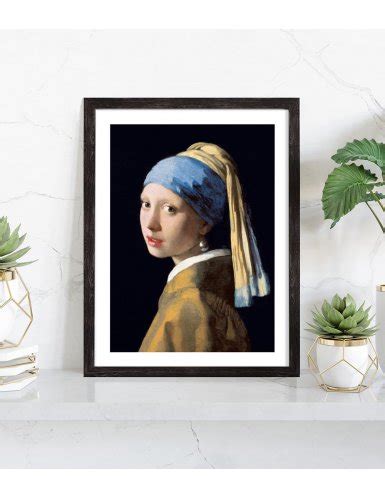 Tableau La Jeune Fille à la perle Vermeer affiche reproduction