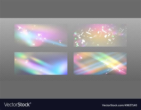 Prism rainbow light with flare effect background Vector Image