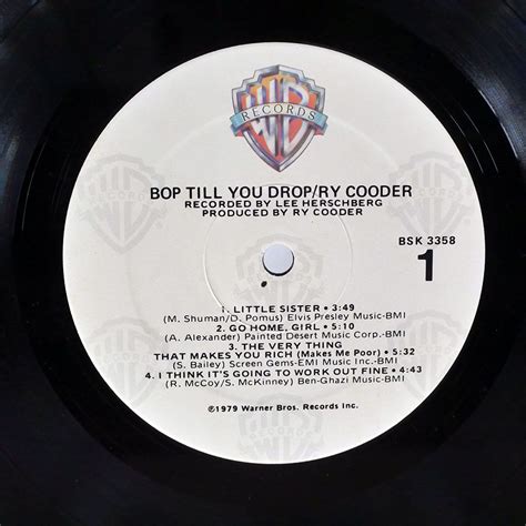 Yahoo!オークション - 米 RY COODER/BOP TILL YOU DROP/WARNER BROS. B...