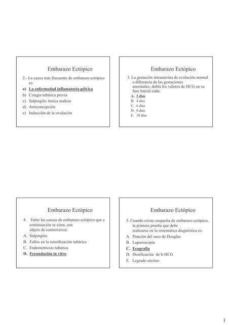 Banco De Preguntas Embarazo Ect Pico Dr Piamadre Udocz