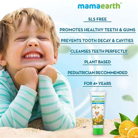 Buy MAMAEARTH NATURAL ORANGE TOOTHPASTE TUBE OF 50 G Online Get Upto