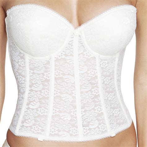 Dominique Womens Hannah Strapless Push Up Longline Bra 32a 38c 7759 Ivory 34b