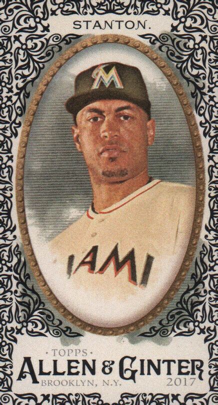 2017 Topps Allen And Ginter Mini Black Border 19 Giancarlo Stanton EBay