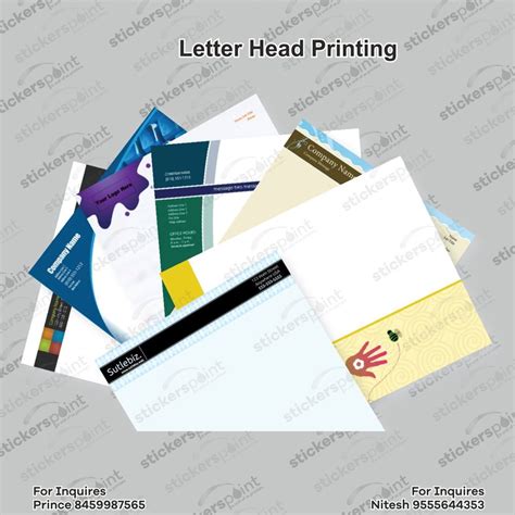 White Base Color Paper Printed Letterhead For Letter Writing At Rs