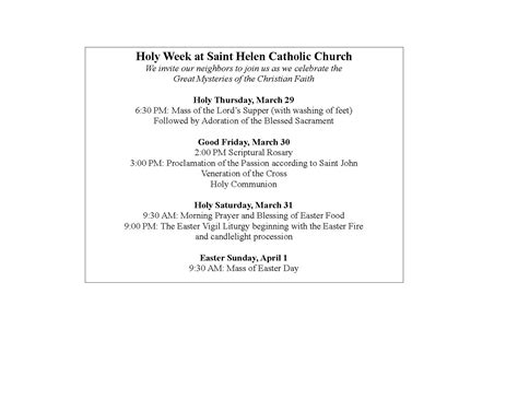 Holy Week At Saint Helen Catholic Church Upnorthvoice