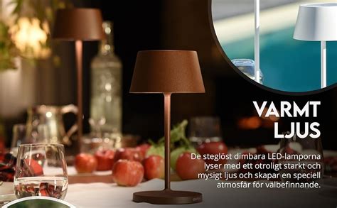 Charlique Dinner Light Mini Liten Batteri Bordslampa Tr Dl S I