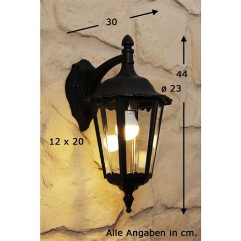 Konstsmide FIRENZE Outdoor Wall Light Black Transparent Clear 7212