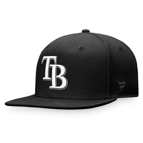 Men's Tampa Bay Rays Fanatics Black Snapback Hat