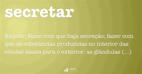 O Que Significa Secretar