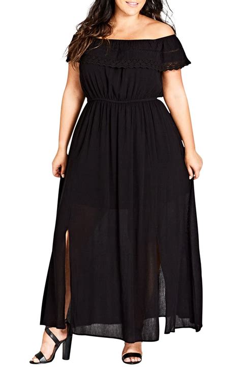 City Chic Off The Shoulder Maxi Dress Plus Size Nordstrom