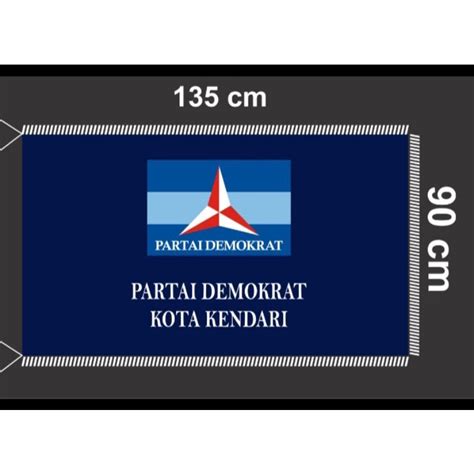 Jual Bendera Pataka Demokrat Ukuran 90x135 Logo Bulak Balik Shopee