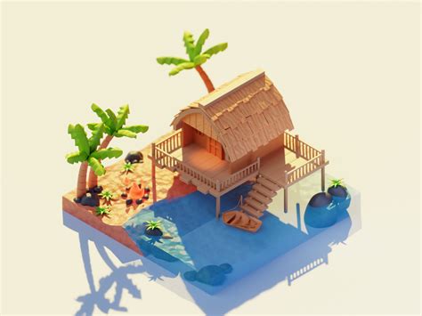 Seaside Cottage by Tridimensi on Dribbble