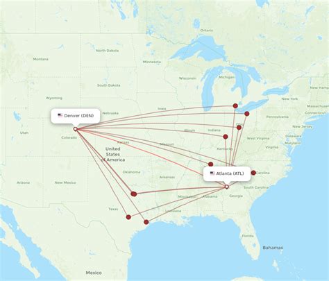 All Flight Routes From Atlanta To Denver Atl To Den Flight Routes