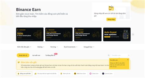 Binance Earn L G H Ng D N Tham Gia Binance Earn M I