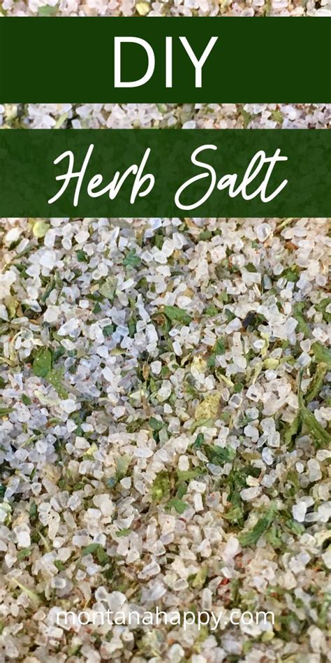 Diy Basic Herb Salt Recipe Summer Diy Herbal Craft Herb Salt