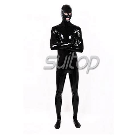 Latex Full Bodysuit Close Fitting Catsuit Rubber Jumpsuits Skinny