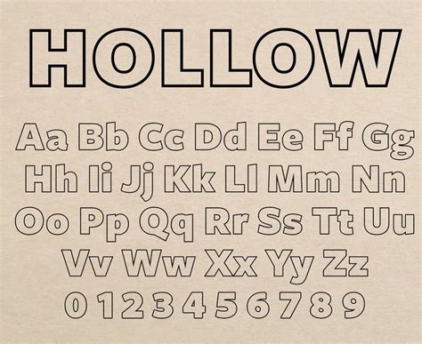 Outline Font Outline Letters Hollow Font Bold Outline Font Block Outline Font Hollow Letters ...