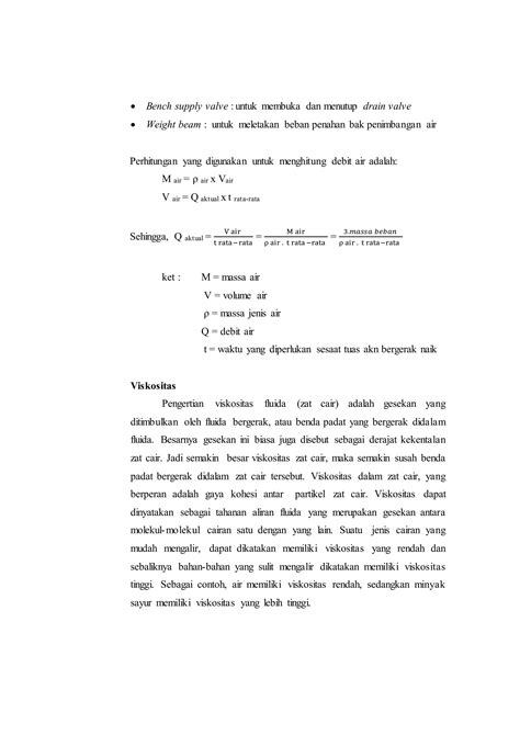 Laporan Praktikum Mekanika Fluida Hydraulic Bench Itb Modul 1 PDF