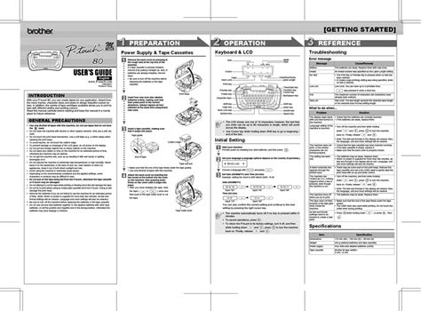 BROTHER P-TOUCH 80 USER MANUAL Pdf Download | ManualsLib