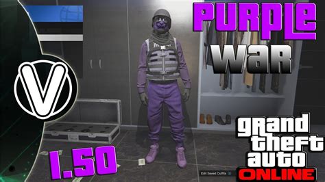 Gta 5 Online How To Create The Purple Warlord Rng Outfit 150 Gta 5