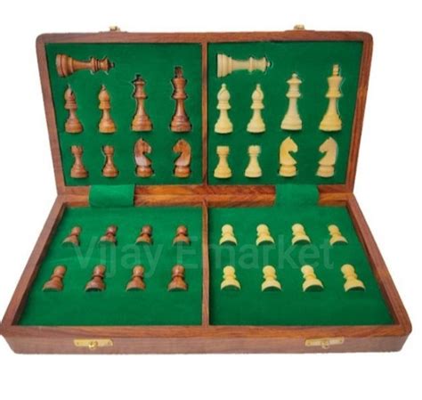 Wooden Chess Set Inch Folding Wooden Magnetic Travel Chess Board