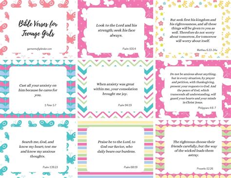 Uplifting Bible Verses For Teenage Girls With Free Printable Cards