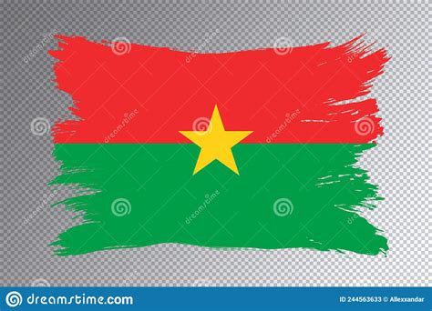 Bandera Burkina Faso Derrame De Pincel Nacional Stock De Ilustraci N