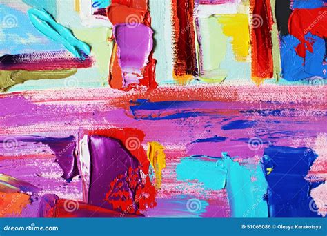 Original Abstract Oil Painting Stock Illustration Illustration Of