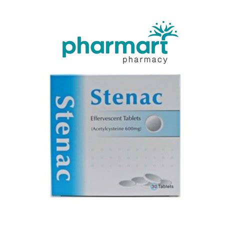 Stenac Effervescent Tablets Acetylcysteine 600mg 30 Tablets EXP 2 2026