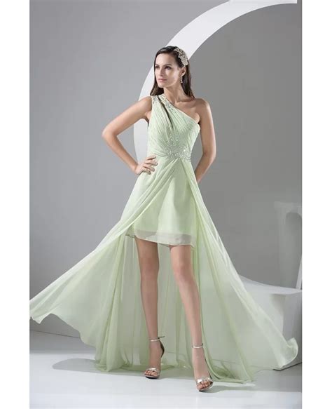 A Line One Shoulder Asymmetrical Chiffon Prom Dress With Beading Op4737 1443