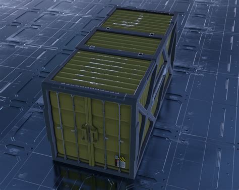 Free Sci Fi Shipping Container Game Model By Designersoup