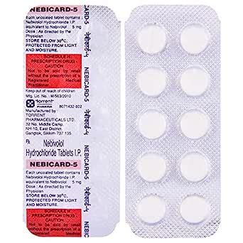 Nebicard 5 Strip Of 10 Tablets Amazon In Health Personal Care