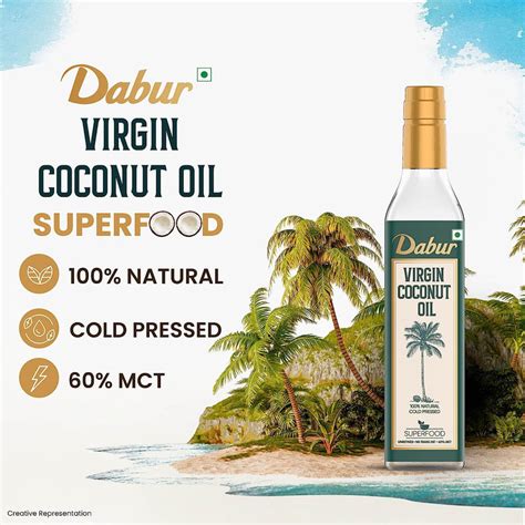 Buy Dabur 100 Natural Cold Pressed Virgin Coconut Oil Hair And Skin Oil