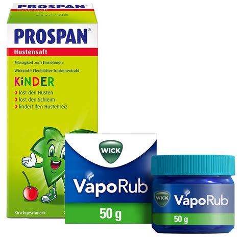 Erkältungsset WICK VapoRub Erkältungssalbe Prospan Hustensaft ab 6