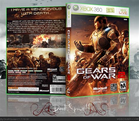 Gears of War 2 Xbox 360 Box Art Cover by DeathSpawn11